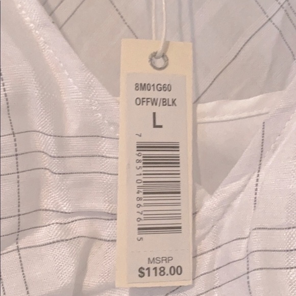 Max Studio Ruffled White/Grey Dress -NWT - Picture 3 of 7